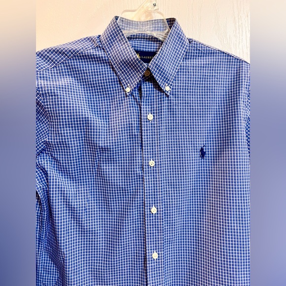 Ralph Lauren Other - Ralph Lauren collared button down long sleeve shirt blue/white checkered. Size S